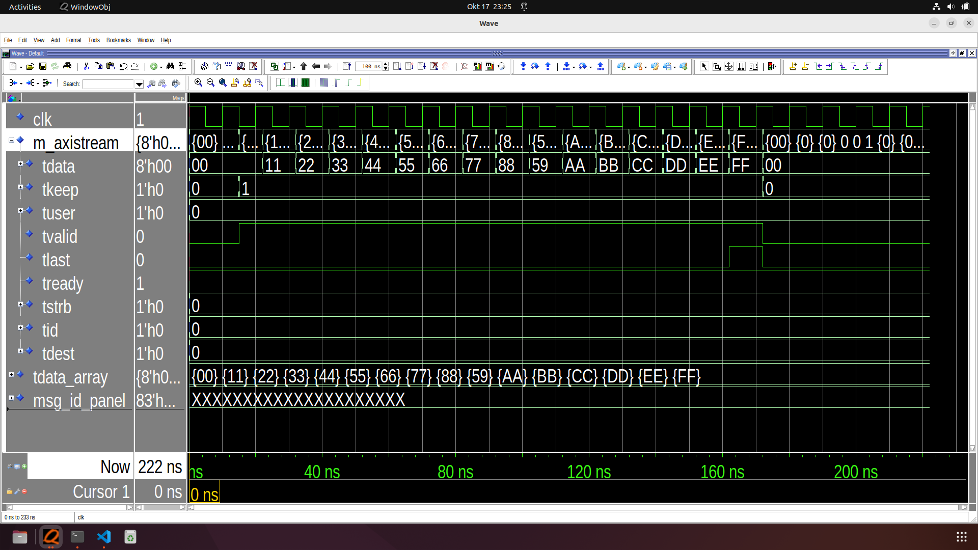 UVVM AXI4-Stream Master Output